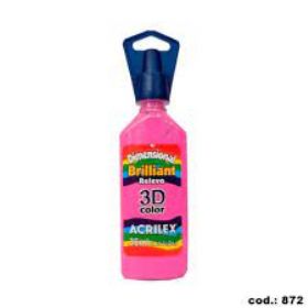Tinta 3D brilhante Rosa Fuchsia Acrilex