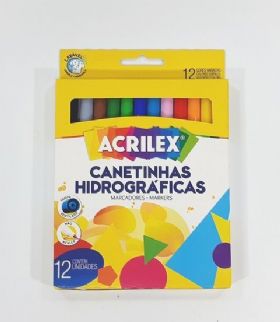 CANETA HIDROCOR C/ 12 ABELHINHAS ACRILEX