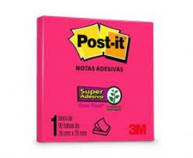 Bloco Adesivo rosa neon Post-It