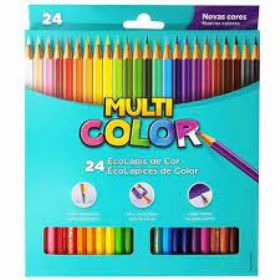 Lápis de cor c/ 24 multicolor