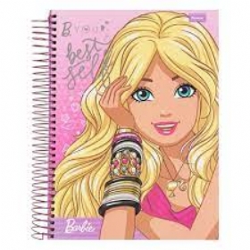 Caderno Faroni capa dura Barbie 10 matérias 200 folhas 