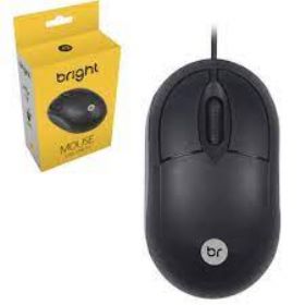Mouse óptico scroll USB PRETO.0106 Bright