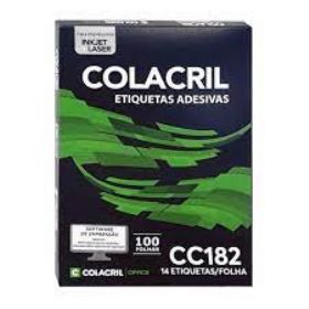 Etiqueta Colacril cc182 c/1400 unid