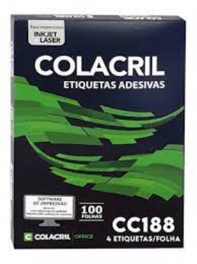 Etiqueta Colacril CC188 c/ 400 unid.